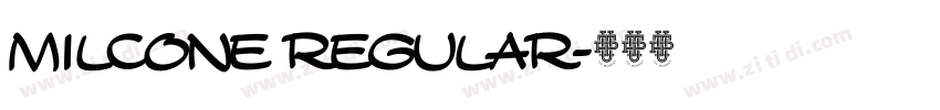 milcone regular字体转换